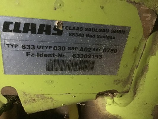 Faucheuse Claas 633