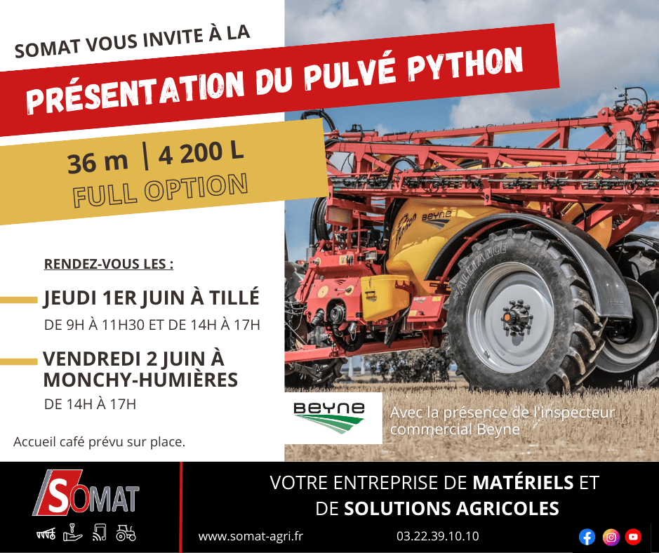 Journée présentation pulvé Python toute option de Beyne !