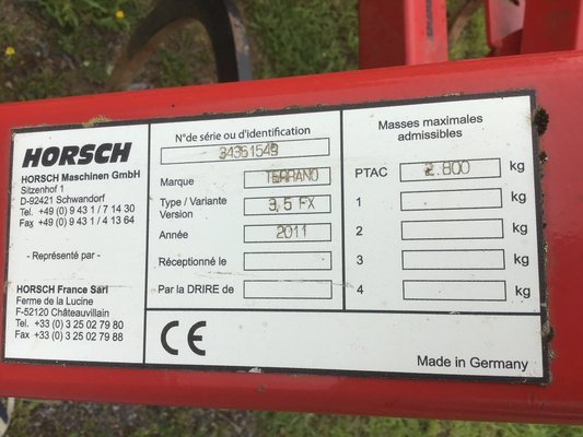 Déchaumeur Horsch TERRANO 3.5 FX